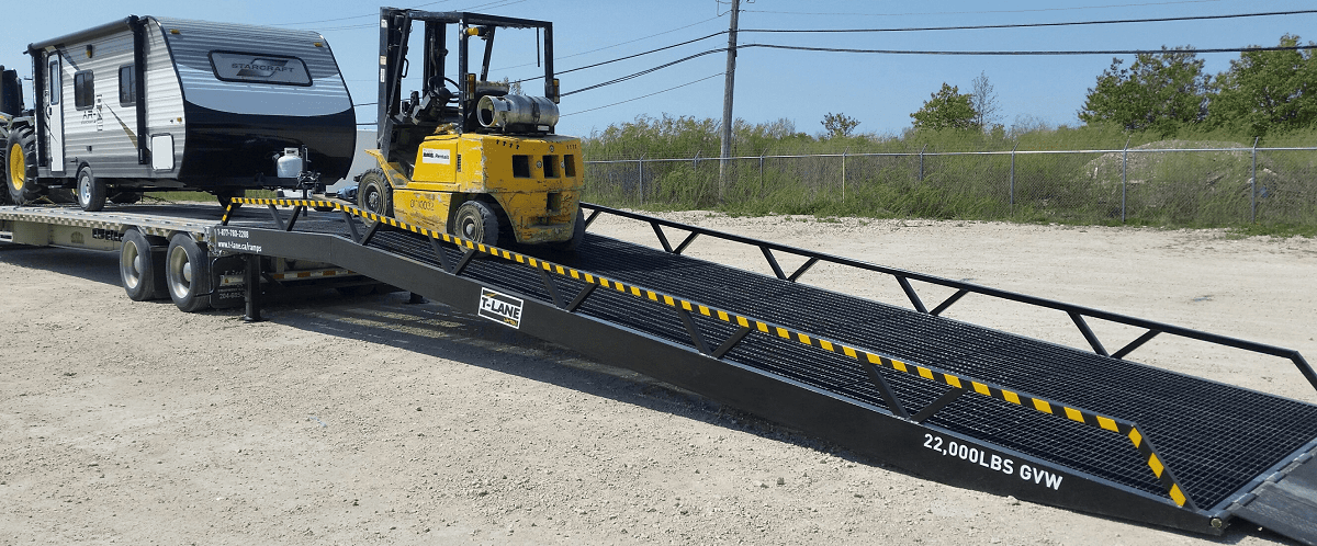 Used portable forklift loading ramps